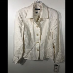 CHAPS 100% Linen Sports Blazer Size 12 NWT $100